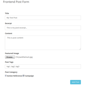 Frontend Post Form - Frontend - Live Forms