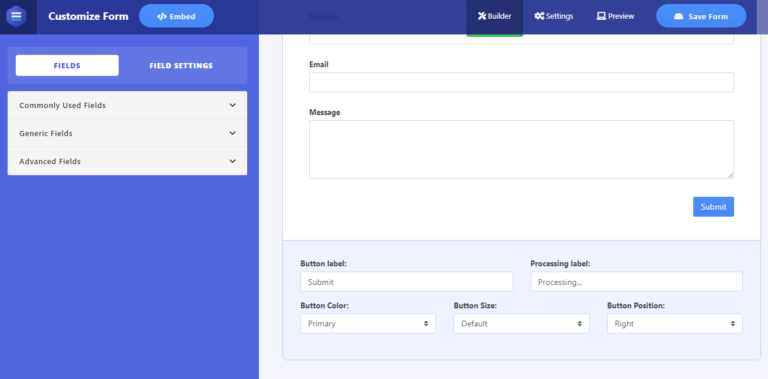Create a New Form - Live Forms