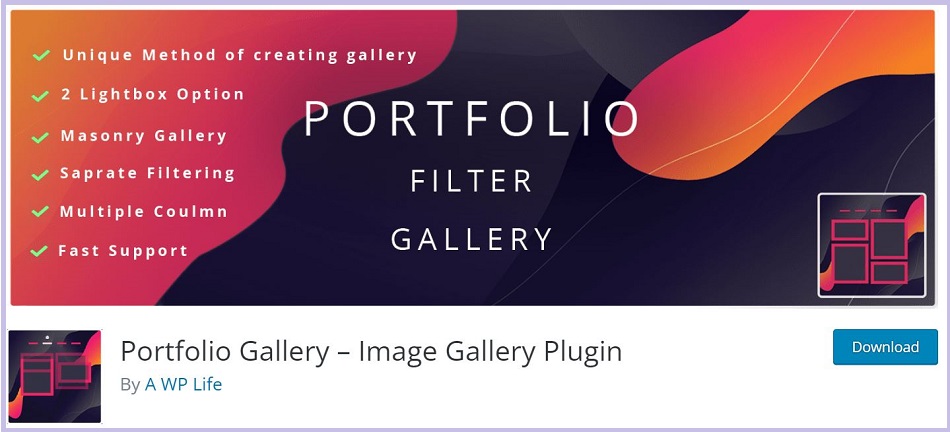 Portfolio Gallery plugin