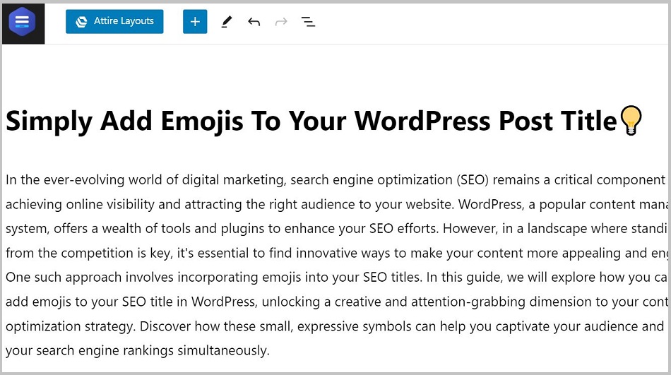 Simply Add Emojis To Your WordPress Post Title💡 - Live Forms